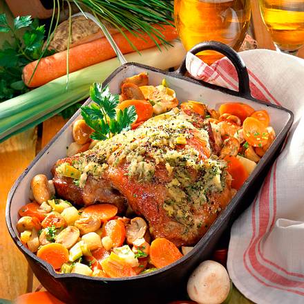 Putenkeule mit Meerrettich-Kruste Rezept Putenkeule mit Meerrettich-Kruste Rezept