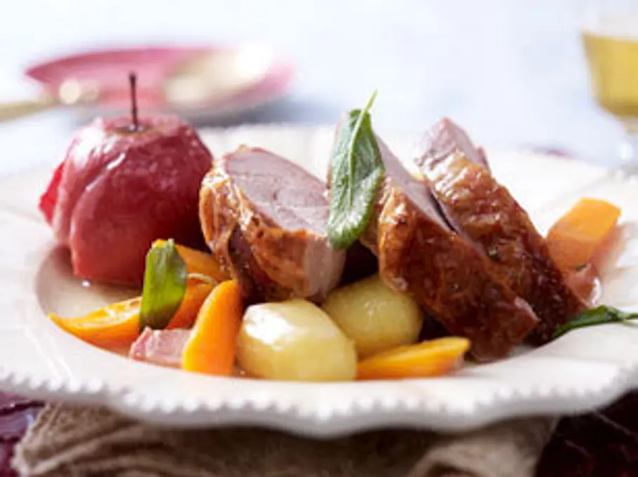 Putenoberkeule in Cidre mit Bratäpfeln Rezept Putenoberkeule in Cidre mit Bratäpfeln Rezept