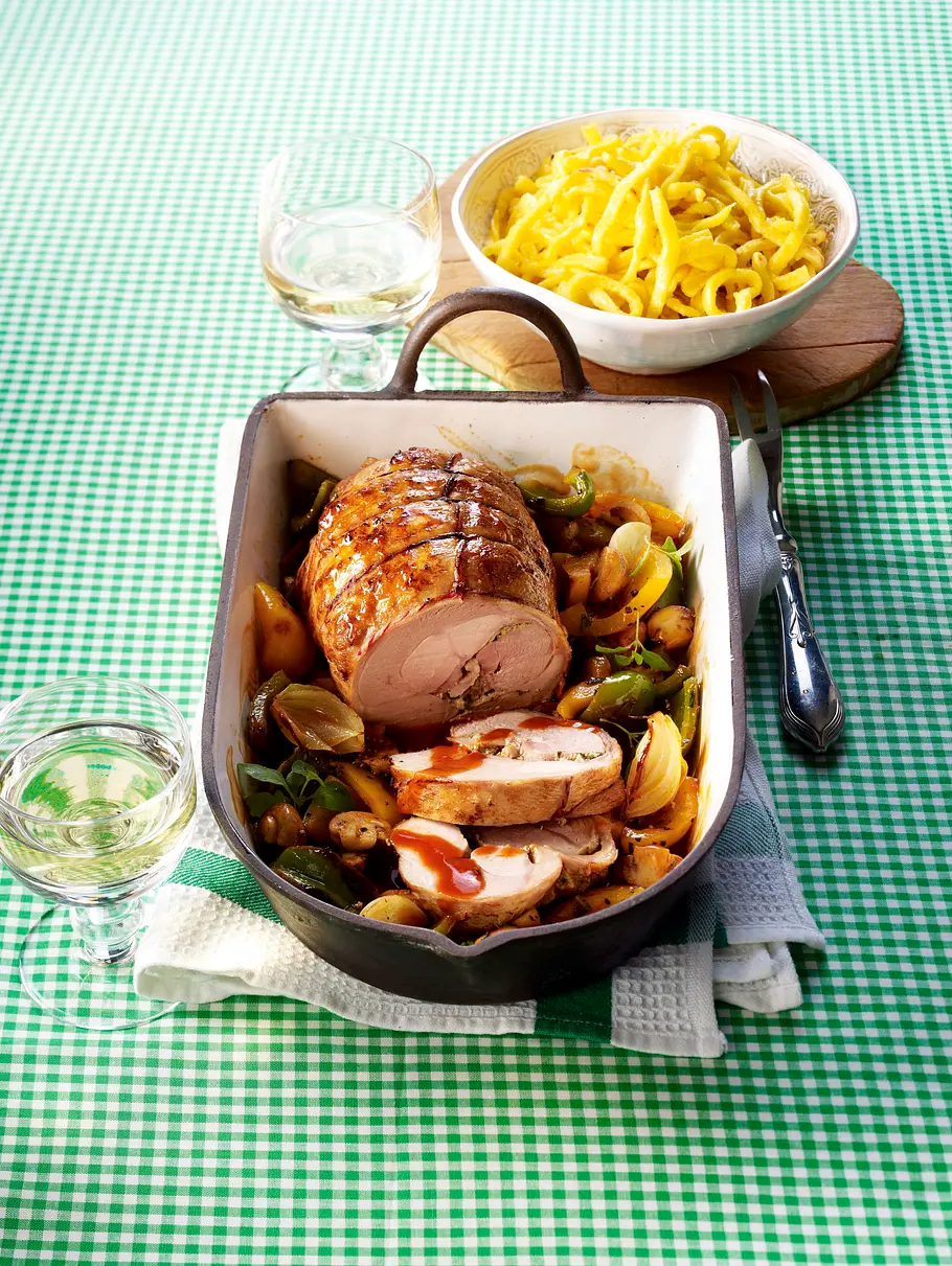 Putenoberkeule mit Paprikagemüse Rezept Putenoberkeule mit Paprikagemüse Rezept