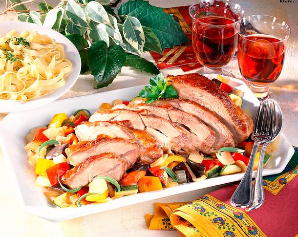 Putenoberkeule mit Ratatouille-Gemüse Rezept