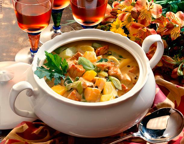 Putenragout mit grünem Pfeffer Rezept Putenragout mit grünem Pfeffer Rezept