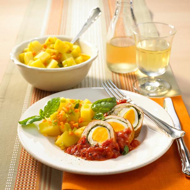 Putenröllchen in Tomatensoße Rezept Putenröllchen in Tomatensoße Rezept