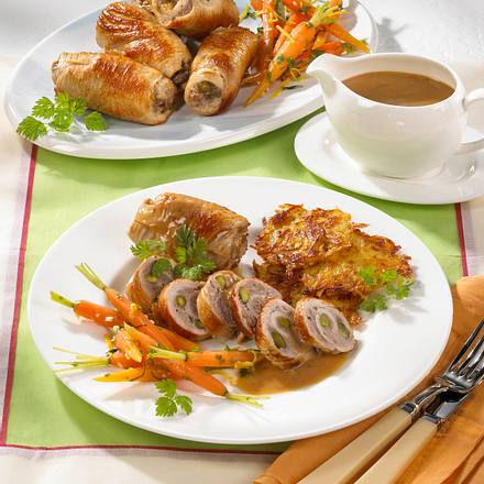 Putenröllchen mit Pistazienfüllung Rezept