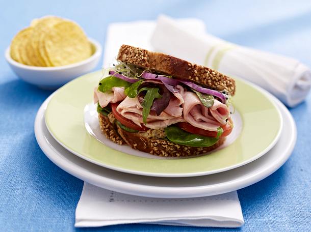 Putensandwich mit Gemüse Rezept Putensandwich mit Gemüse Rezept