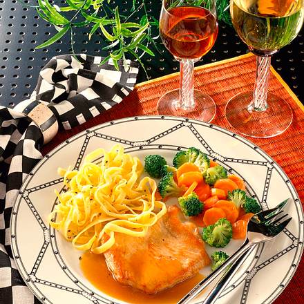 Putenschnitzel mit Broccoli-Möhren-Gemüse Rezept