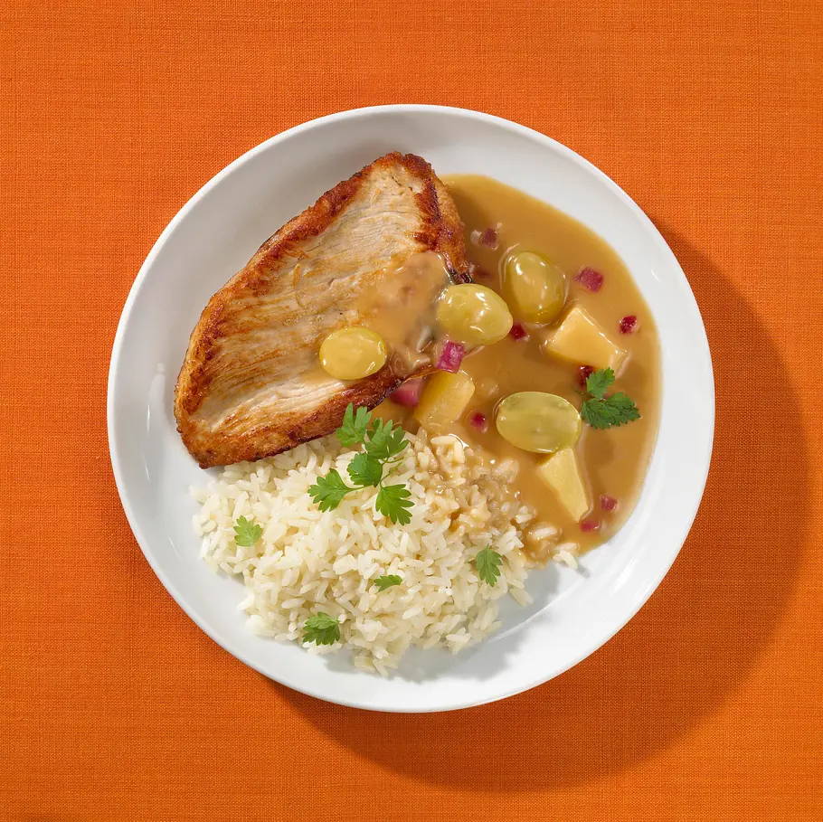 Putenschnitzel mit fruchtiger Soße Rezept