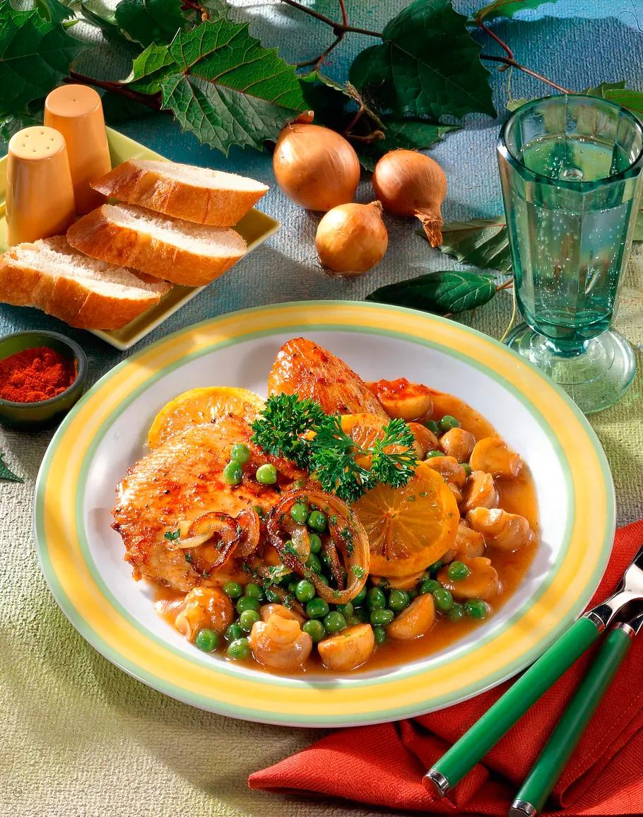 Putenschnitzel mit Gemüse Rezept Putenschnitzel mit Gemüse Rezept