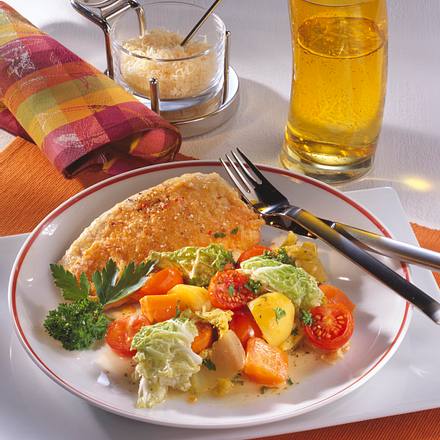Putenschnitzel mit Käsekruste Rezept Putenschnitzel mit Käsekruste Rezept