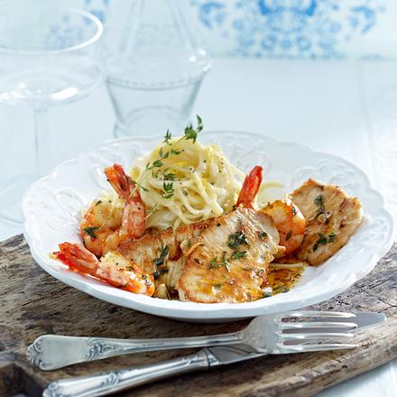 Putenschnitzel zu Zitronenspaghetti Rezept Putenschnitzel zu Zitronenspaghetti Rezept