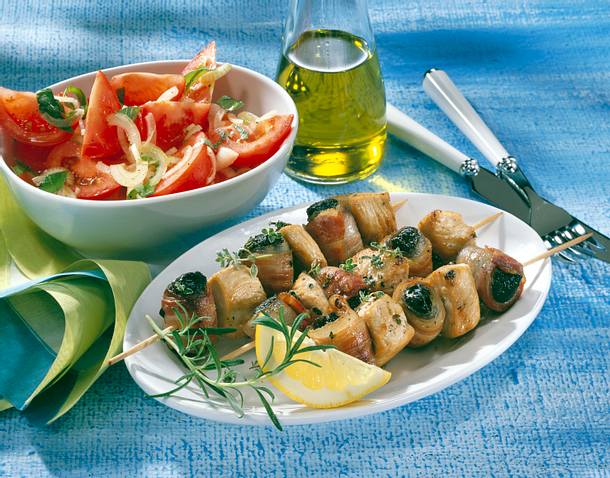Putenspieße mit Pflaumen Rezept Putenspieße mit Pflaumen Rezept