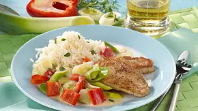 Putensteak mit Porree-Paprika-Gemüse Rezept - Foto: LECKER @ Bauer Media Group