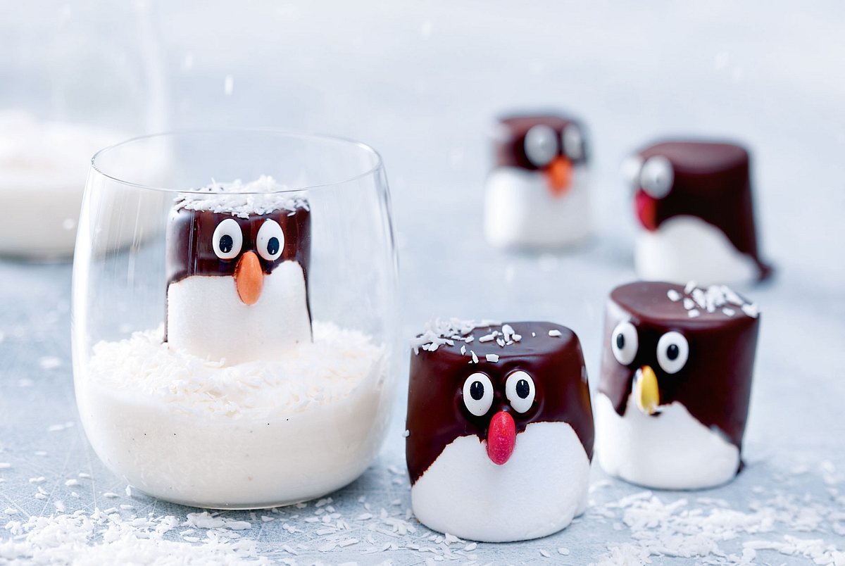 Putzige Pinguine im ewigen Kokoscremeeis Rezept