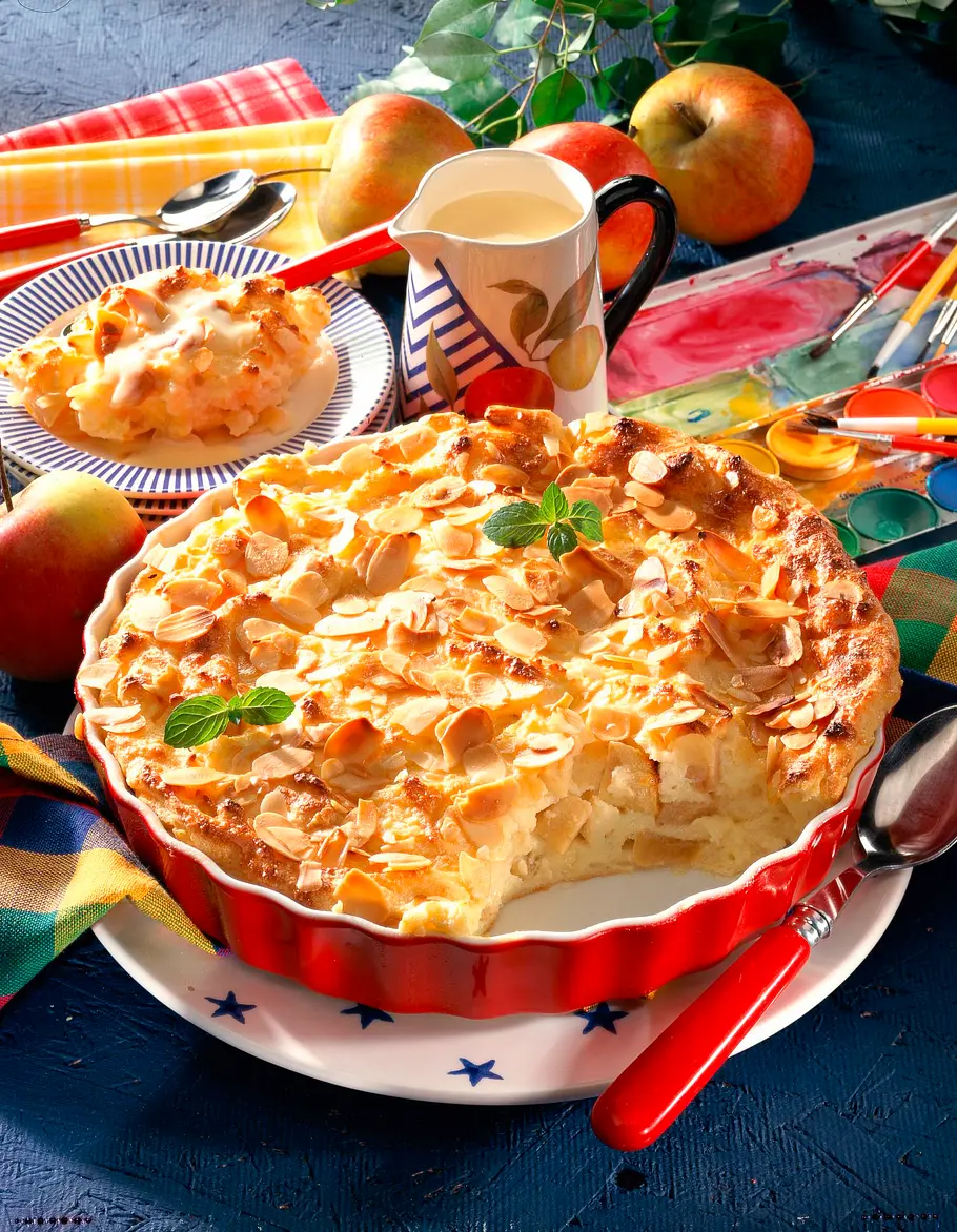 Quark-Grießauflauf mit Äpfeln Rezept Quark-Grießauflauf mit Äpfeln Rezept