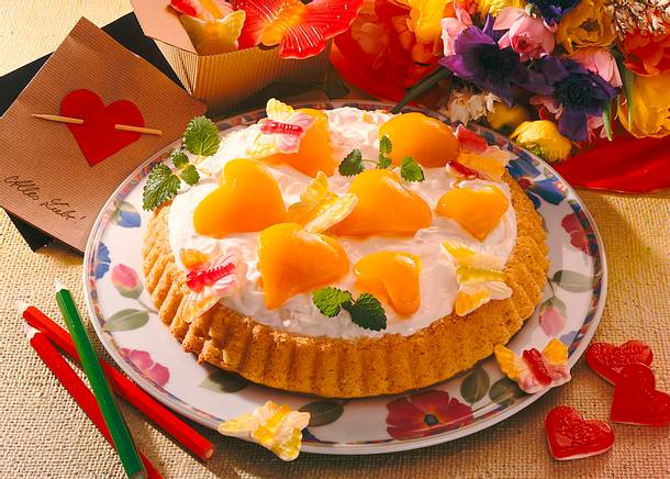 Quark-Pfirsichkuchen Rezept Quark-Pfirsichkuchen Rezept