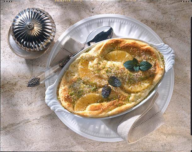 Quarkauflauf mit Ananas und Mango Rezept