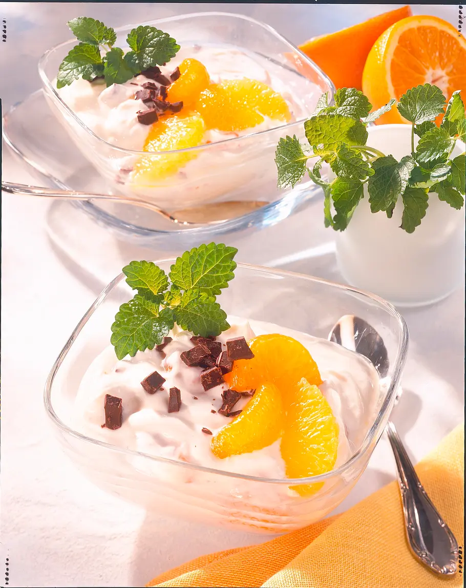 Quarkcreme mit Orangen und Mandarinen Rezept Quarkcreme mit Orangen und Mandarinen Rezept
