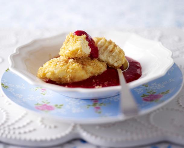 Quarkklösschen mit Himbeersoße Rezept