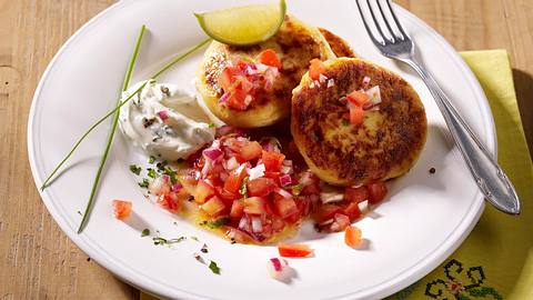 Quarkplinsen mit Tomatensalsa Rezept - Foto: House of Food / Bauer Food Experts KG