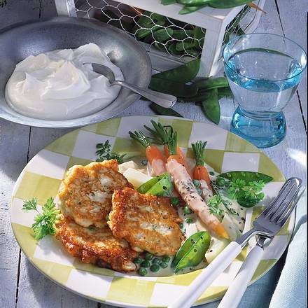 Quarkpuffer mit jungem Gemüse Rezept Quarkpuffer mit jungem Gemüse Rezept