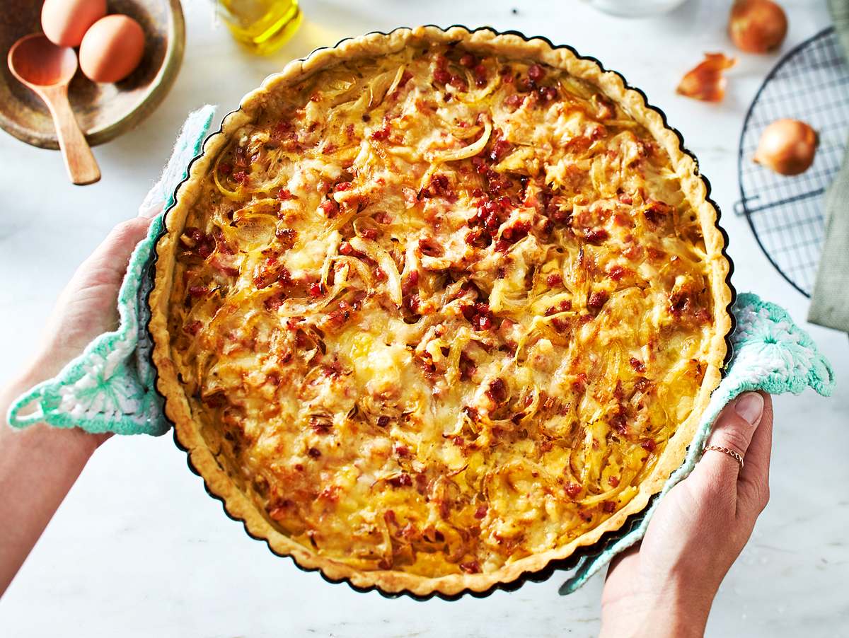 Quiche Alsacienne „Zwiebel-Speck-Liebe“ Rezept