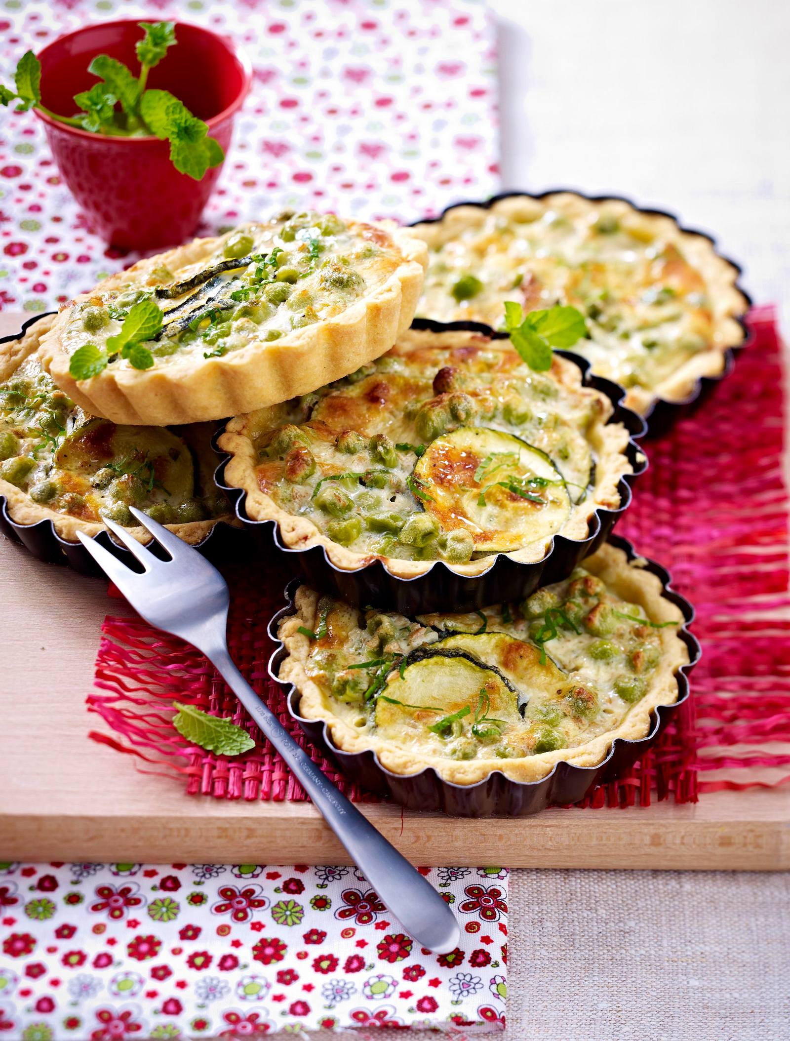 Quiche mit Quark und Erbsen Rezept LECKER