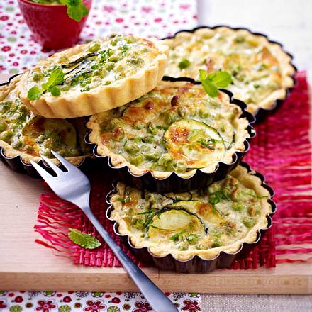 Quiche mit Quark und Erbsen Rezept