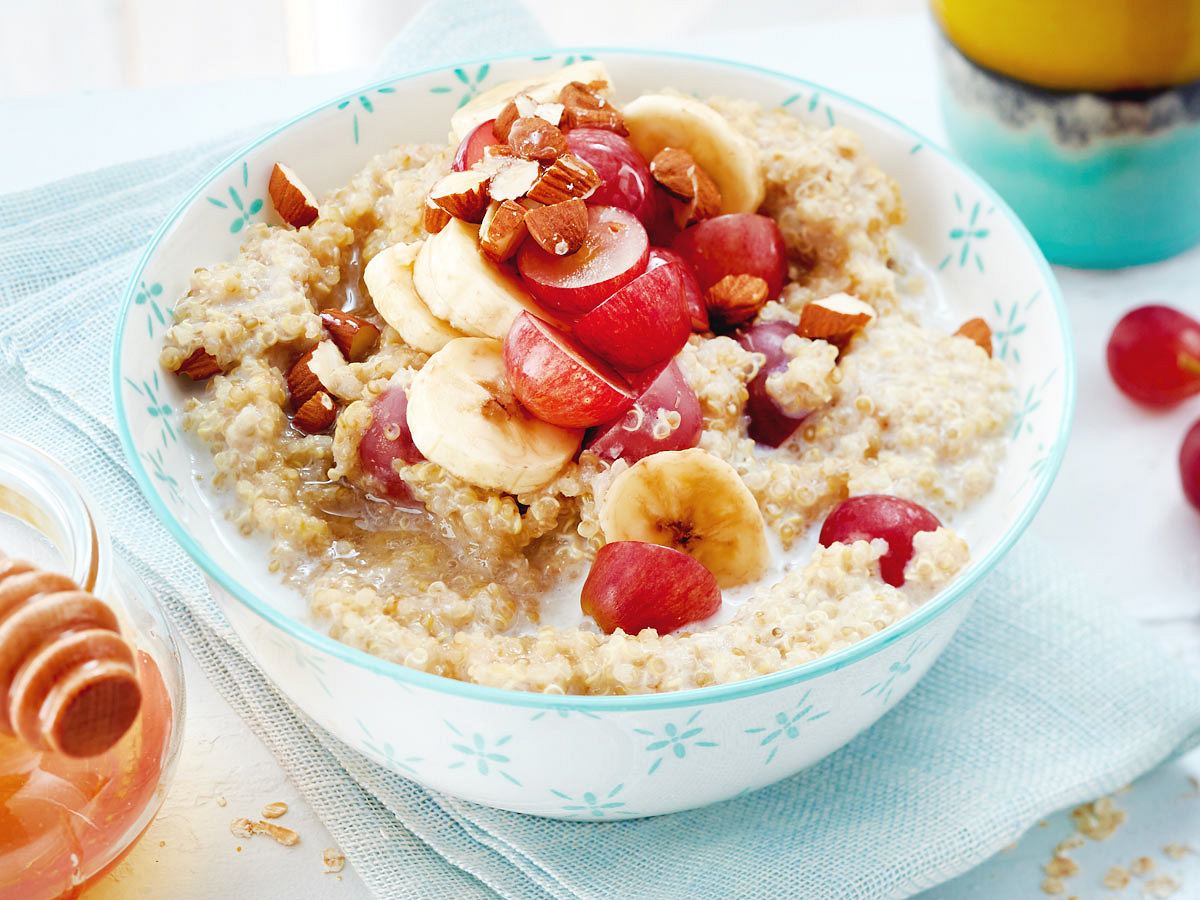 Quinoa-Porridge mit Trauben und Banane Rezept