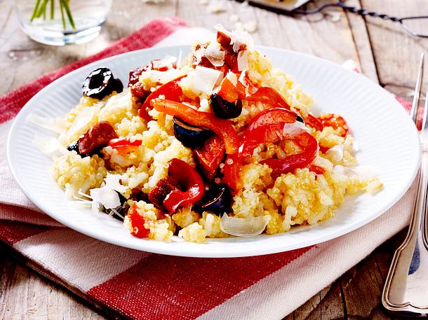 Quinoa-Risotto mit Paprika und Chorizo Rezept Quinoa-Risotto mit Paprika und Chorizo Rezept