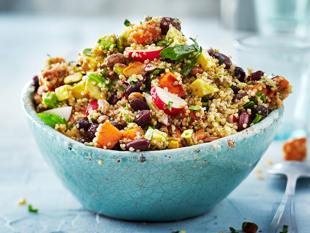 Quinoa-Salatsause trifft Süßkartoffel Rezept