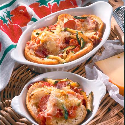 Raffinierte Brotpizza Rezept