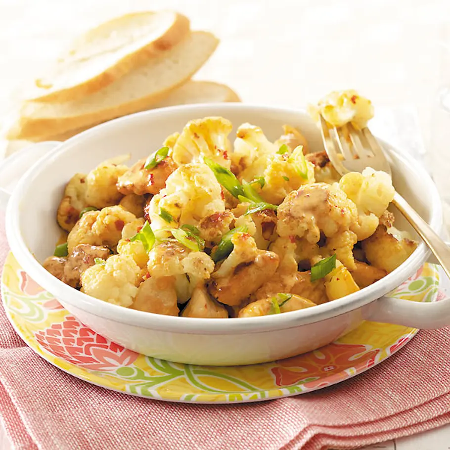 Rahm- Blumenkohl mit Hähnchen Rezept Rahm- Blumenkohl mit Hähnchen Rezept
