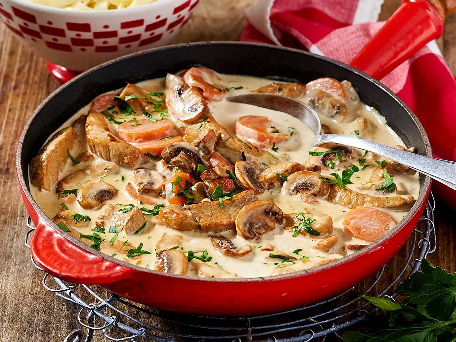 Rahmgeschnetzeltes Züricher Art Rezept