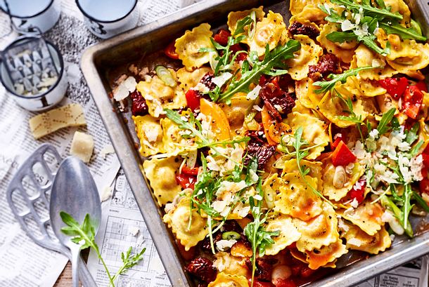Ramba-Zamba-Ravioli vom Blech Rezept