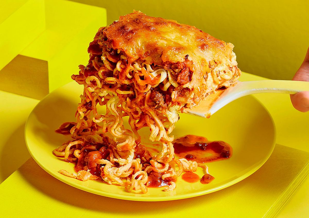 Ramen- Lasagne Rezept