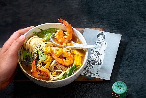 Ramen mit Garnelen Rezept Ramen mit Garnelen Rezept