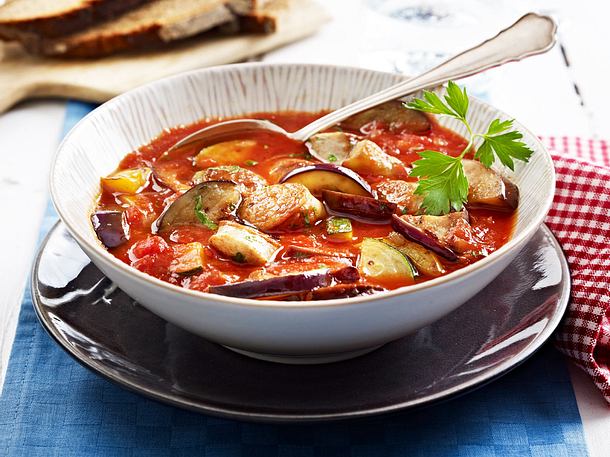 Ratatouille mit Bratwurst Rezept Ratatouille mit Bratwurst Rezept