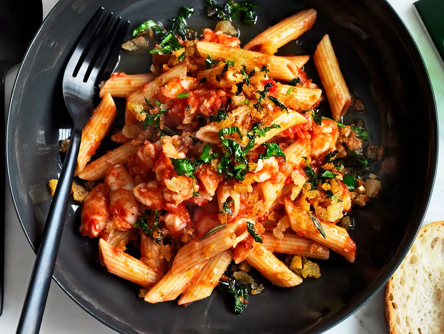 Ratzfatz-Penne mit scharfen Garnelen Rezept Ratzfatz-Penne mit scharfen Garnelen Rezept