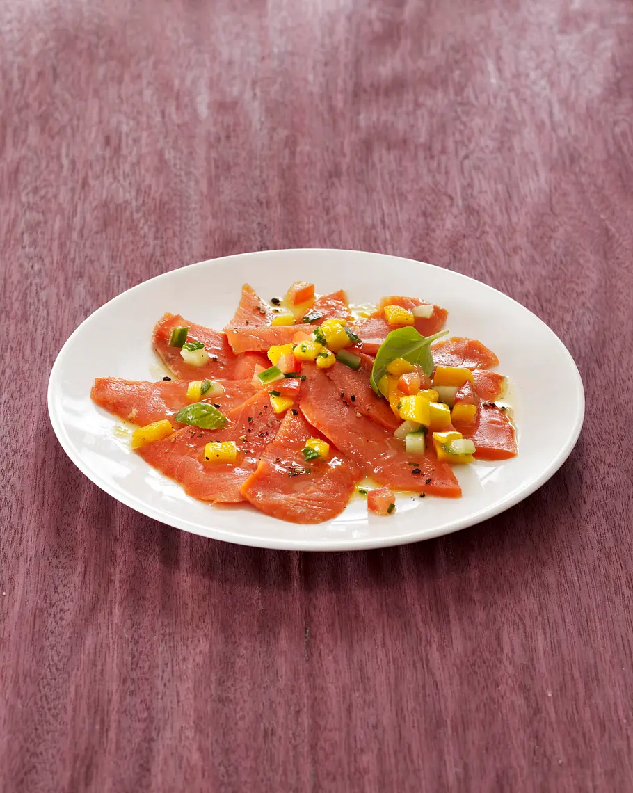 Räucherlachs-Carpaccio Rezept Räucherlachs-Carpaccio Rezept