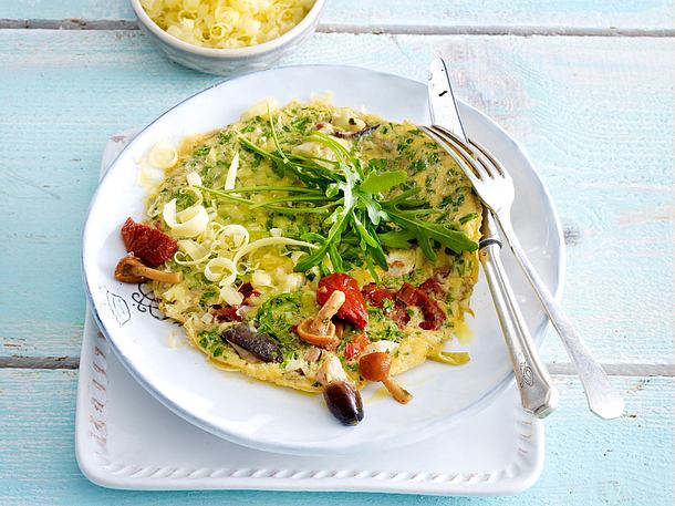 Rauke-Antipasti-Omelett Rezept