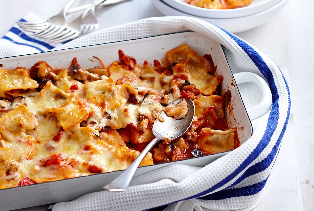 Ravioli-Gratin à la Caprese Rezept