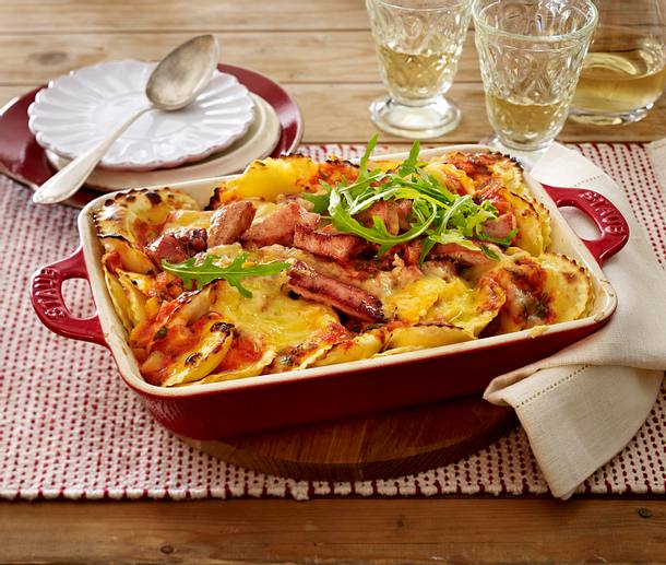 Ravioli-Kasseler-Auflauf Rezept Ravioli-Kasseler-Auflauf Rezept