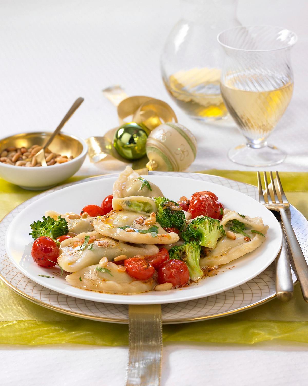 Ravioli mit Broccoli und Gorgonzola Rezept