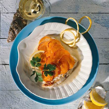 Red-Snapper auf Austerndressing Rezept