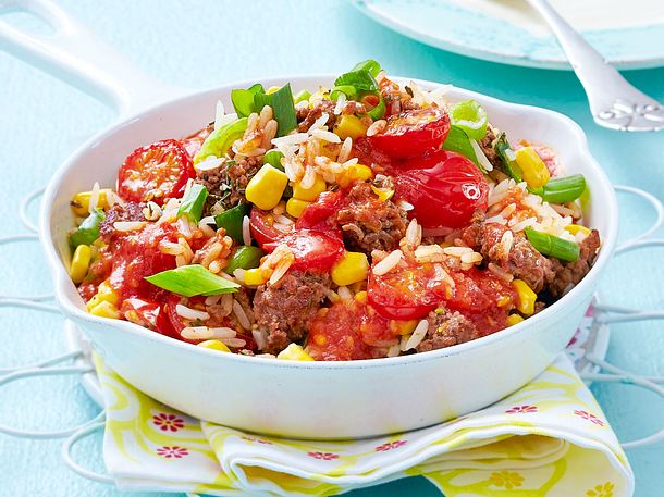 Reis-Beefsteakhack-Pfanne Rezept Reis-Beefsteakhack-Pfanne Rezept