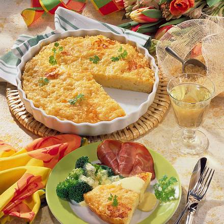 Reis-Käse-Gratin mit Schinken Rezept Reis-Käse-Gratin mit Schinken Rezept