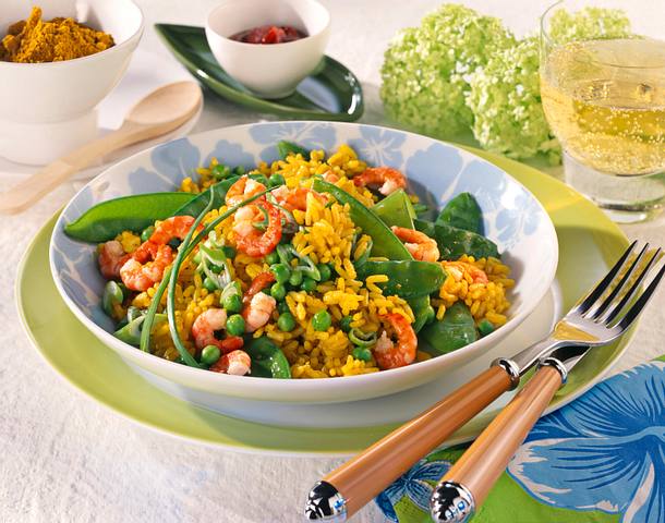 Reis-Krabbenpfanne Rezept