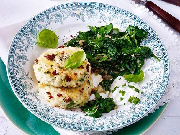 Reis-Küchlein mit Spinat Rezept Reis-Küchlein mit Spinat Rezept