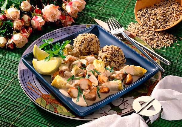 Reiskugeln mit Kalbsgulasch Rezept Reiskugeln mit Kalbsgulasch Rezept