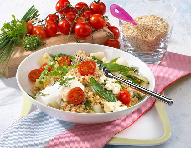 Reispfanne mit Frühlingsgemüse Rezept Reispfanne mit Frühlingsgemüse Rezept