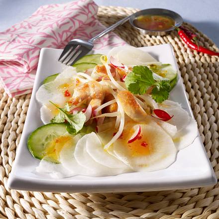 Rettichsalat mit Hähnchenstreifen Rezept